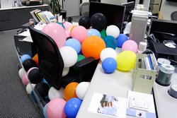 Birthday balloons at work